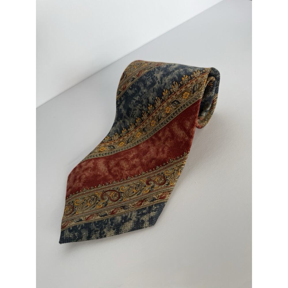 HUNTING HORN J.‎ RIGGINGS Men's SILK Tie Striped 55”x4”